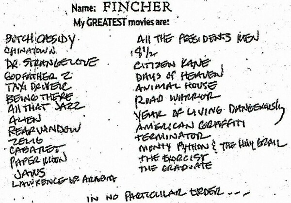 Quels sont les 26 films préférés de David Fincher ?